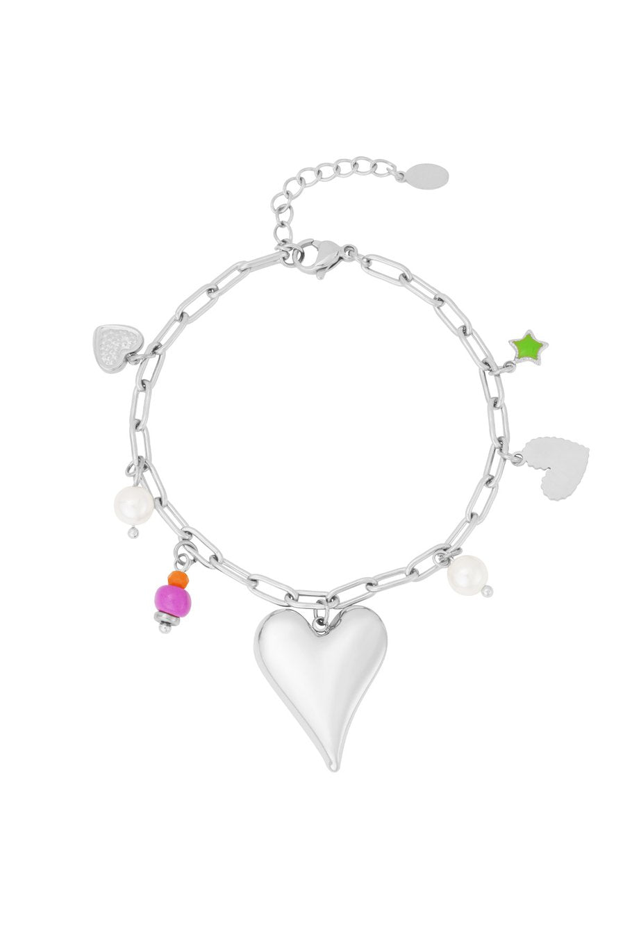 Charm-Armband „Charm & Chill“ - Stainless Steel in Silber