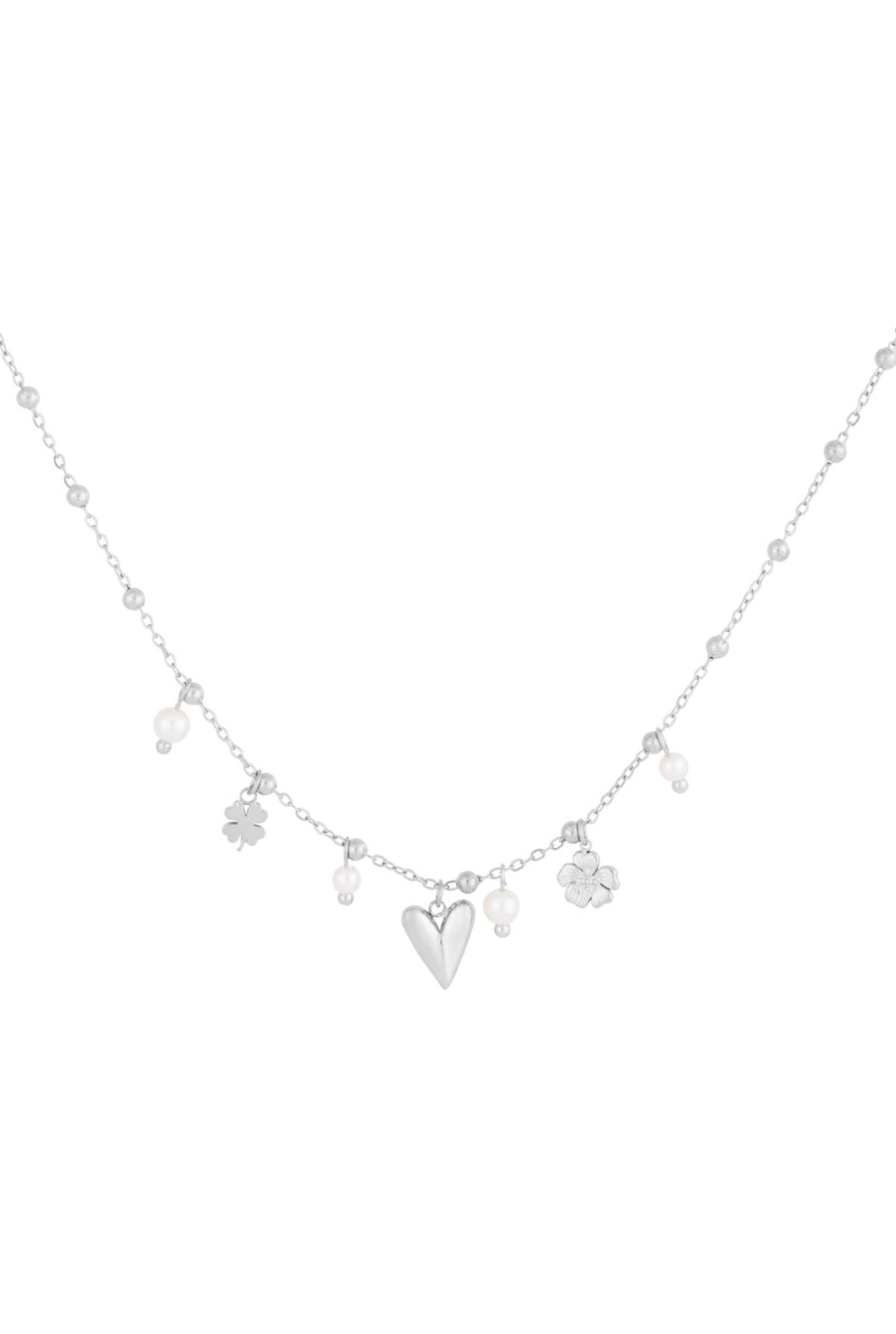 Halskette „Lucky Girl“ - Stainless Steel in Silber