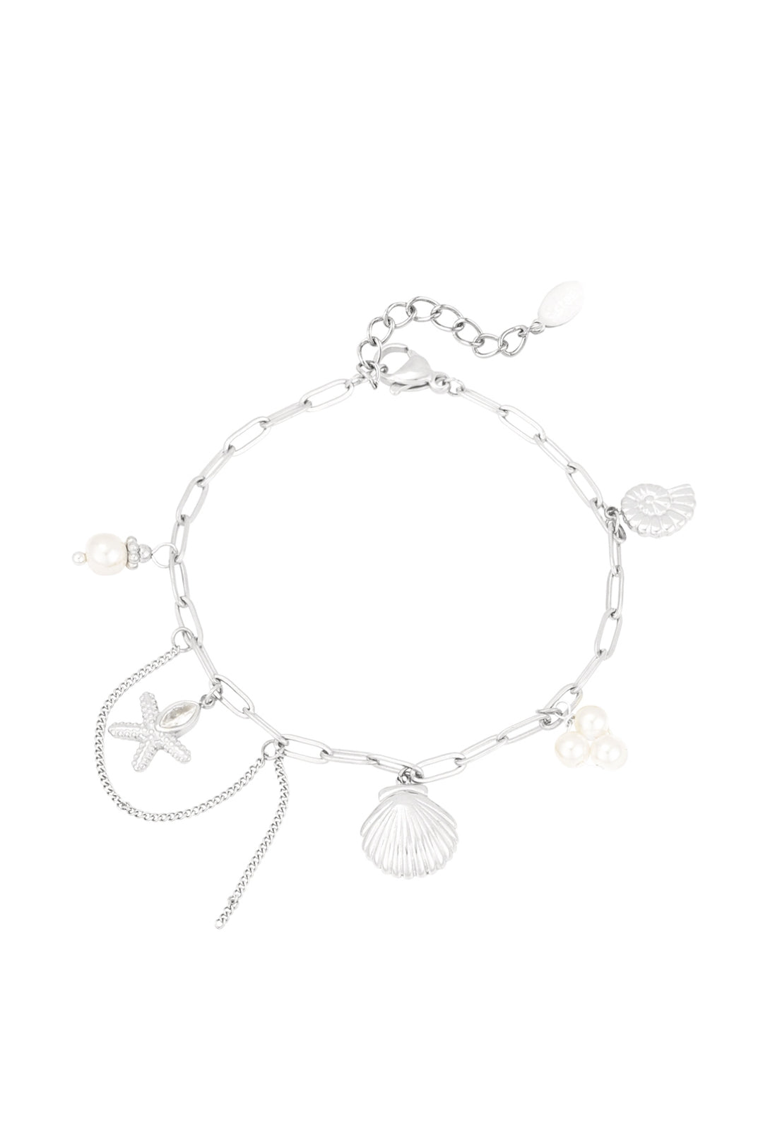 Charm Armband „Beach Vibes“ - Stainless Steel in Silber