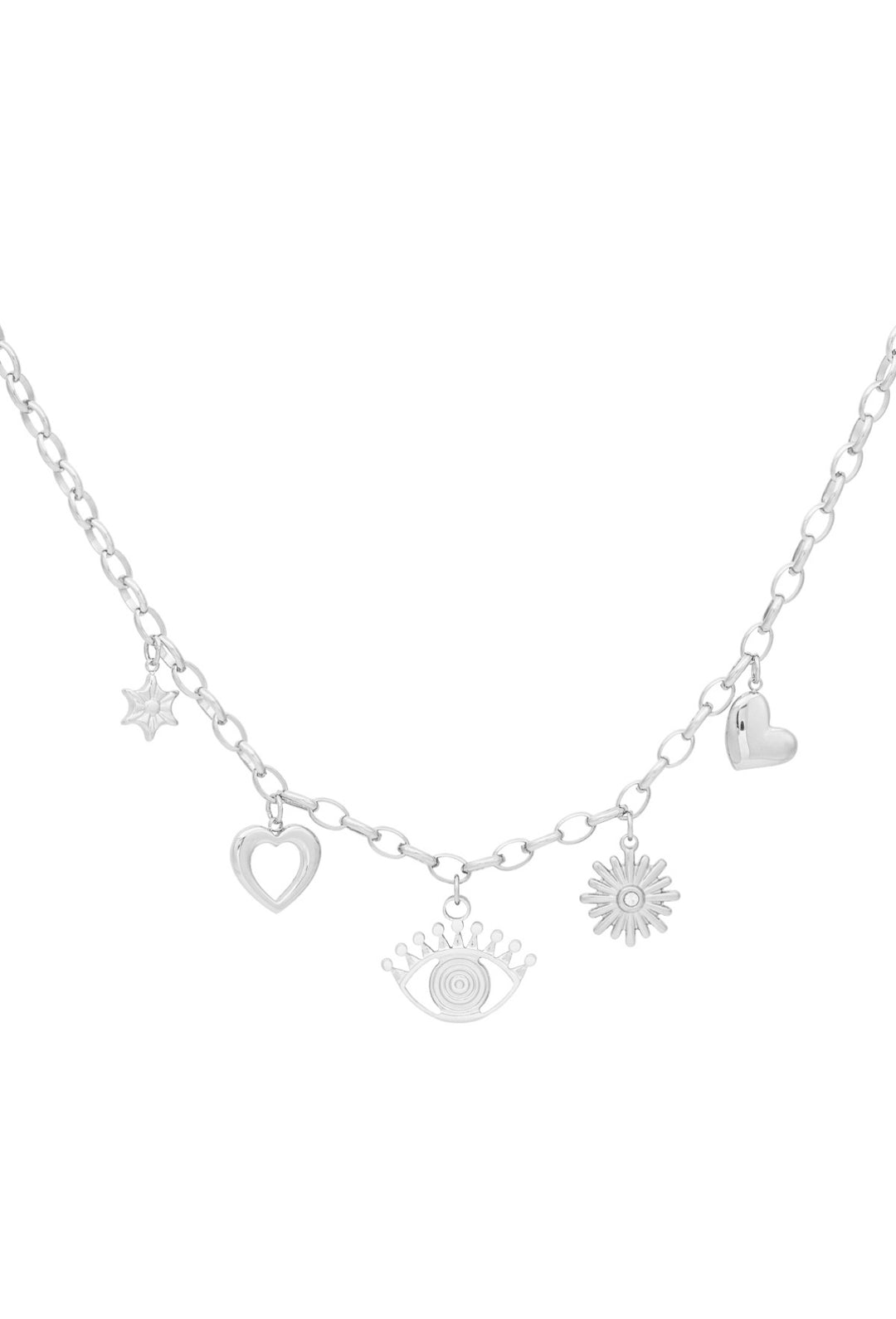 Charm Halskette „Wonderland“ - Stainless Steel in Silber
