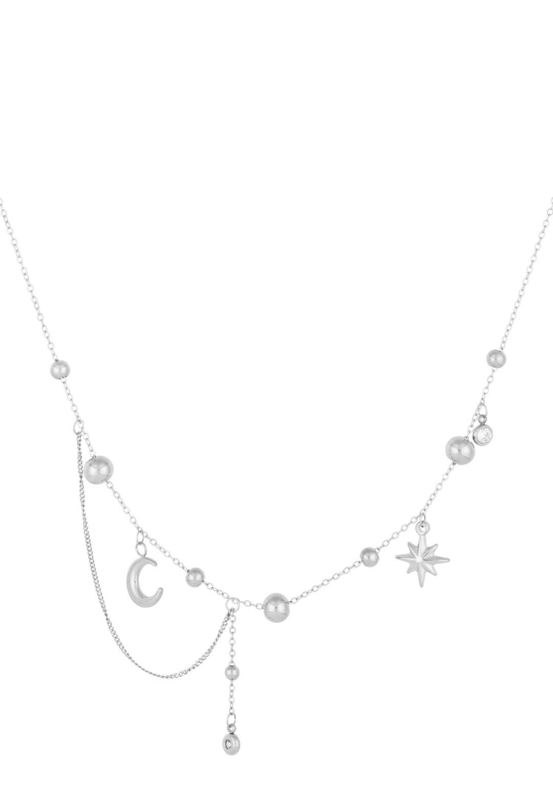 Halskette „Moon“ - Stainless Steel in Silber