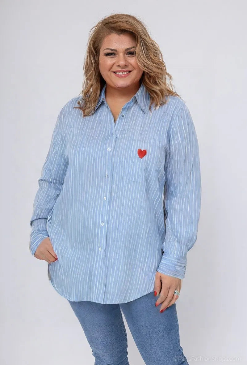Baumwollhemd „Casual Heart“