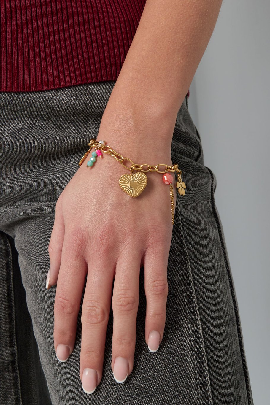 Charm Armband „Dreams“ - Stainless Steel in Gold