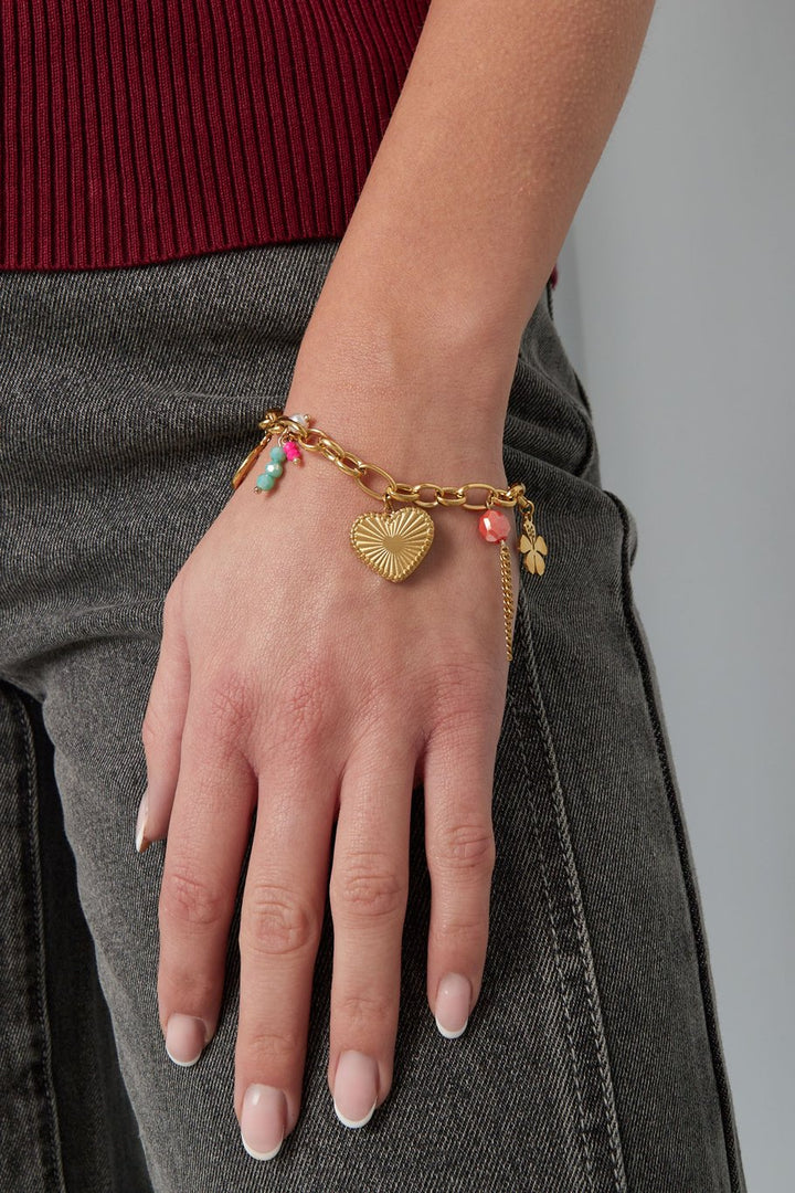 Charm Armband „Dreams“ - Stainless Steel in Gold