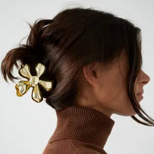 Wildblumen Haarspange - Gold