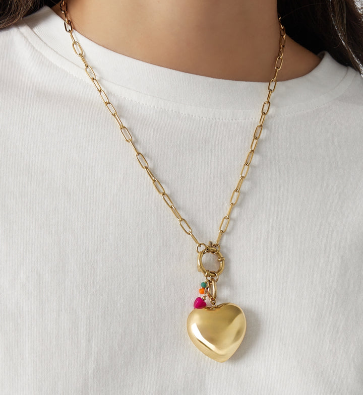 Kette „Big Heart“ - stainless steel