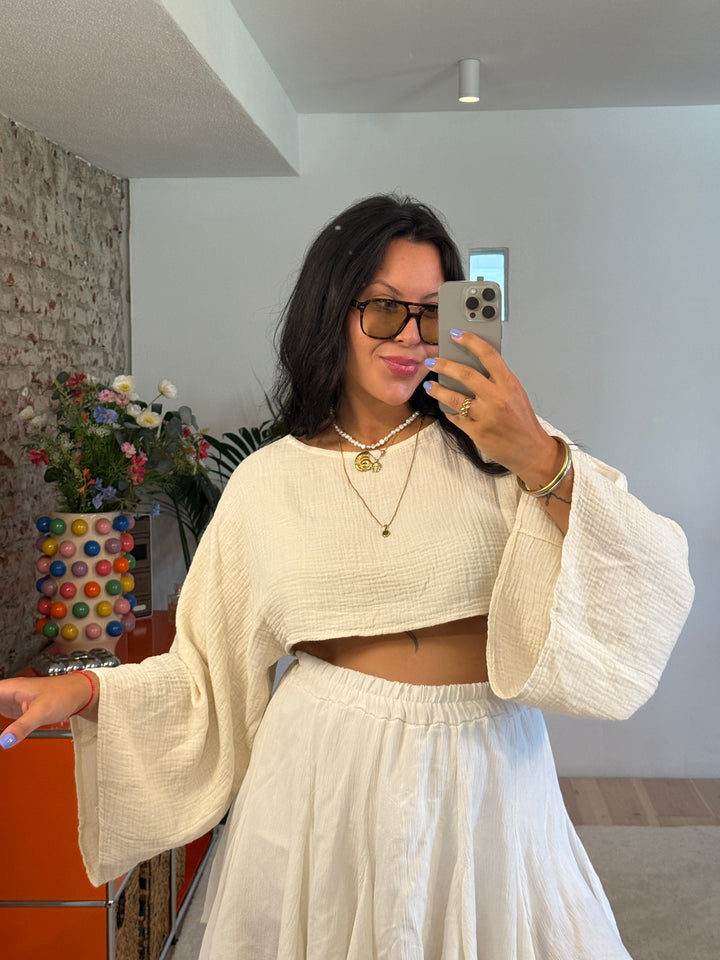 Cropped Muselin  Shirt