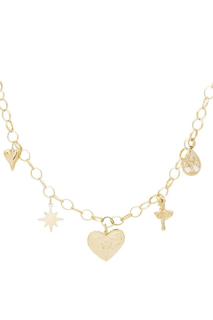 Halskette „Heartflower“ - Stainless Steel in Gold