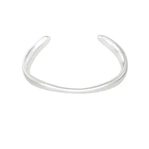 Armreif „curved“ - Stainless Steel in Silber