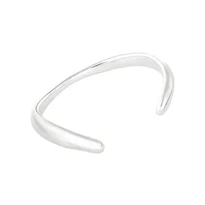 Armreif „curved“ - Stainless Steel in Silber
