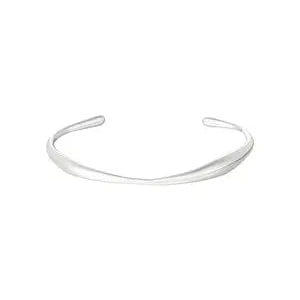 Armreif „Wavy“ – Stainless Steel in Silber