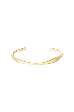 Armreif „Wavy“ - Stainless Steel in Gold