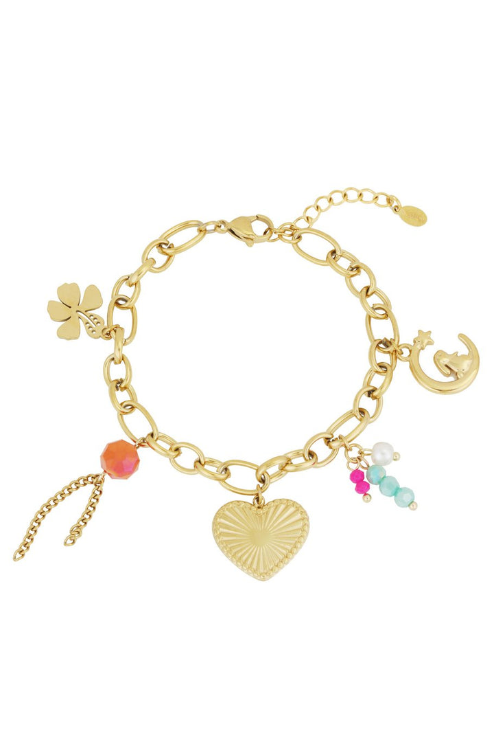 Charm Armband „Dreams“ - Stainless Steel in Gold