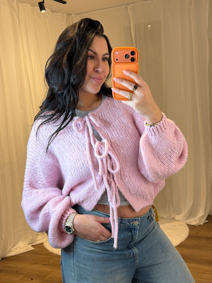 Oversized Cardigan mit Schleifen in verschiedene Farben