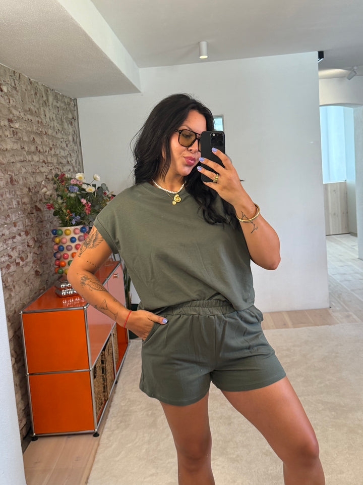 Jogger-Set in Olive