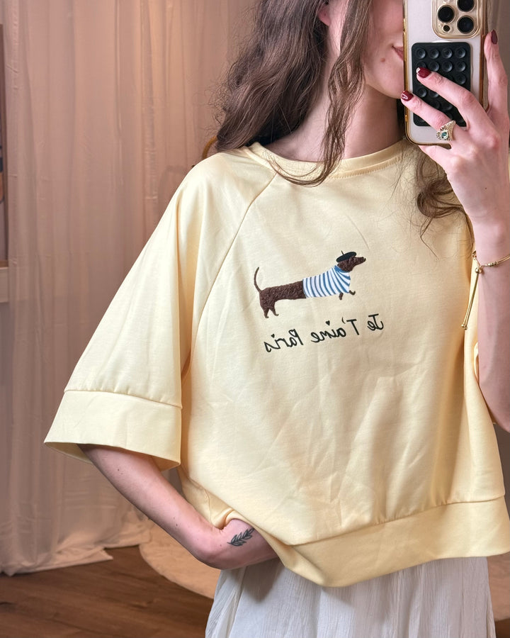 Pullover-T-Shirt „Je T‘aime Paris“