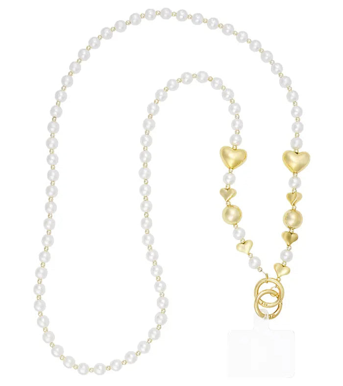 Handykette in Perlendesign mit Herzen
