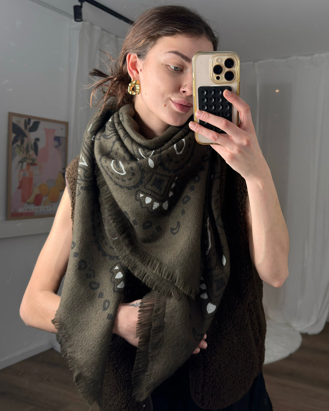 Decken Schal mit Muster