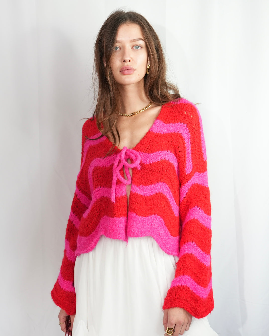 Cardigan mit Schleife