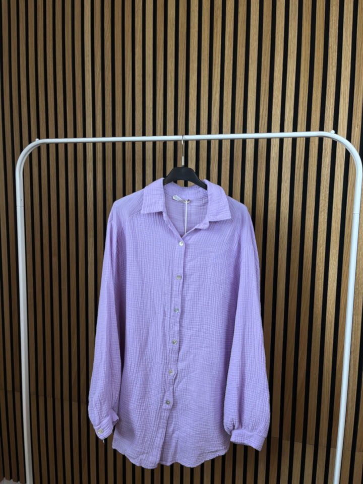 Musselin Bluse oversize, verschiedene Farben
