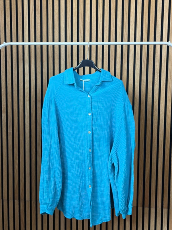 Musselin Bluse oversize, verschiedene Farben