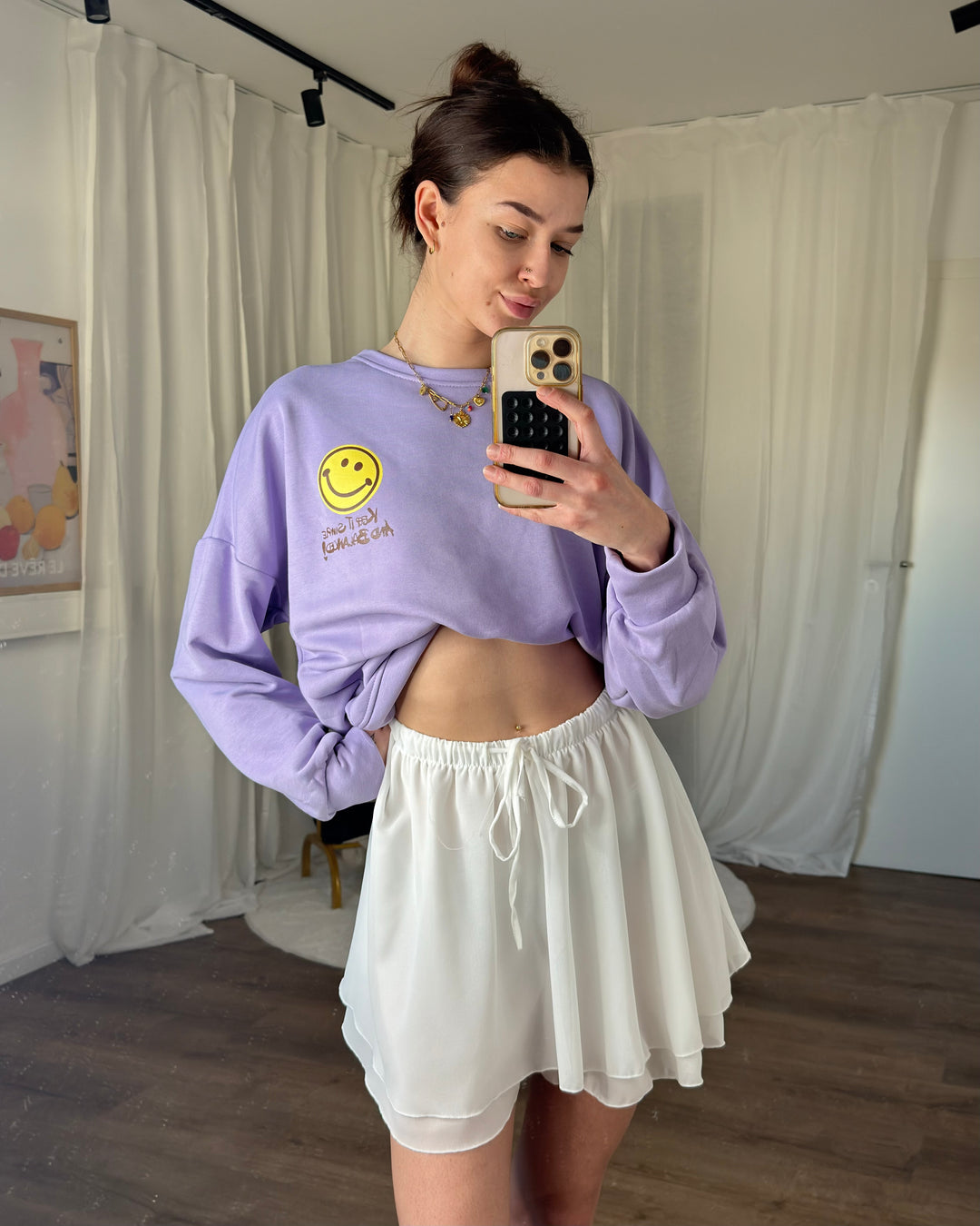 Falten Skort zum Schnüren