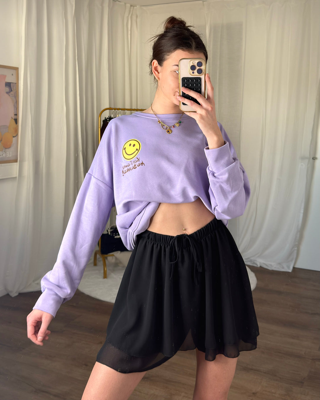Falten Skort zum Schnüren
