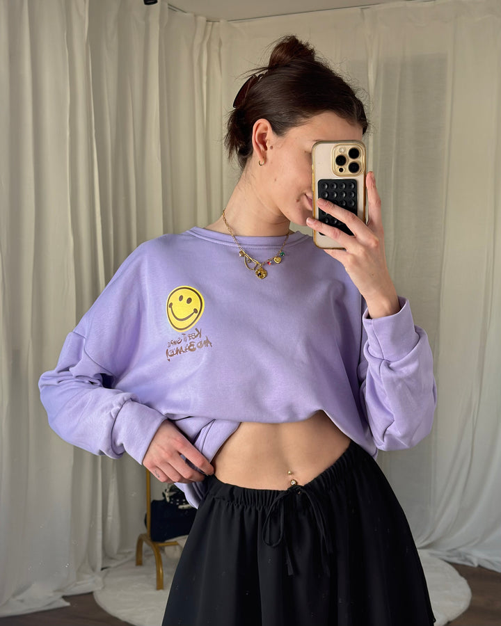 Pullover “Smiley” mit Backprint