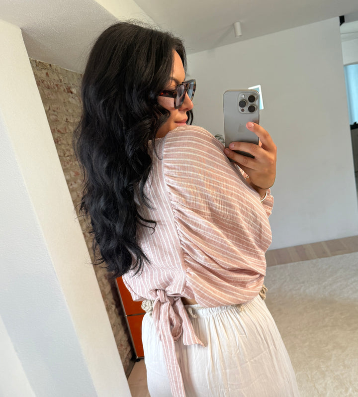 Verspielte Bluse in Leinenoptik „Jolie“