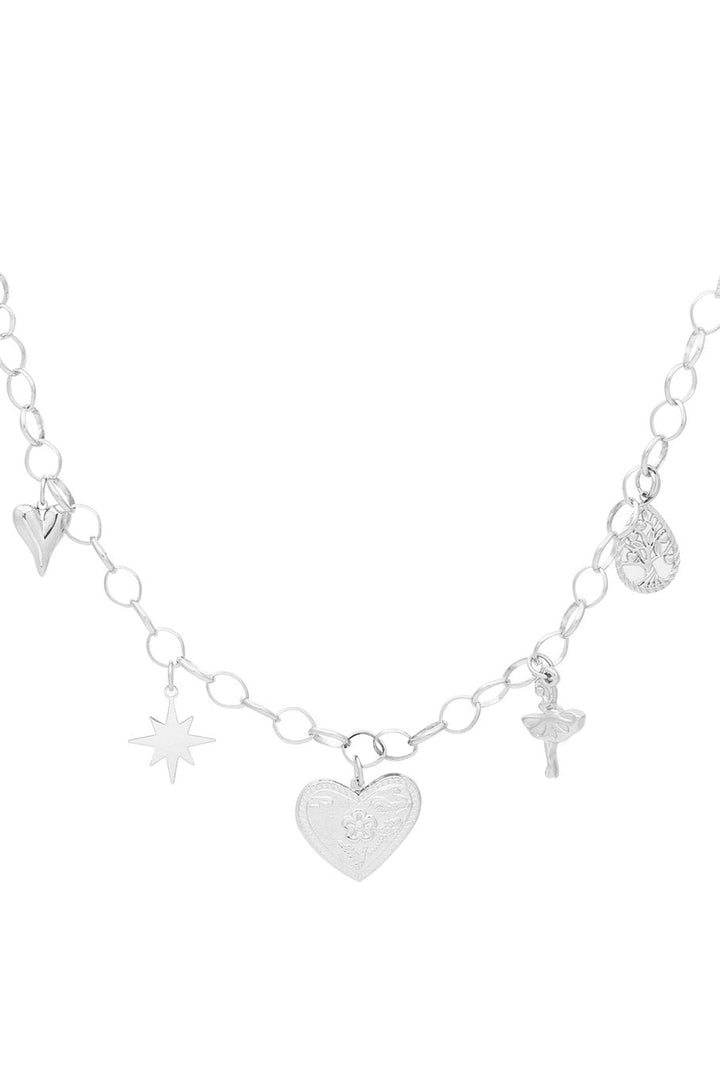 Halskette „Heartflower“ - Stainless Steel in Gold & Silber