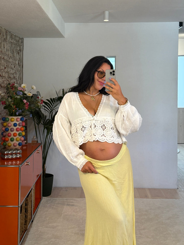 Cropped Bluse "Flower"
