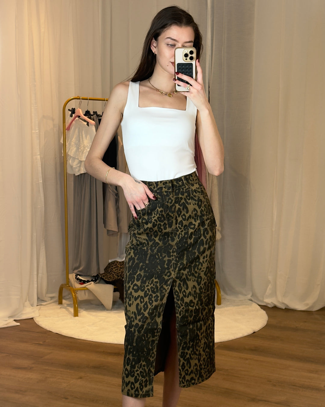 Leo Jeansrock mit Stretch