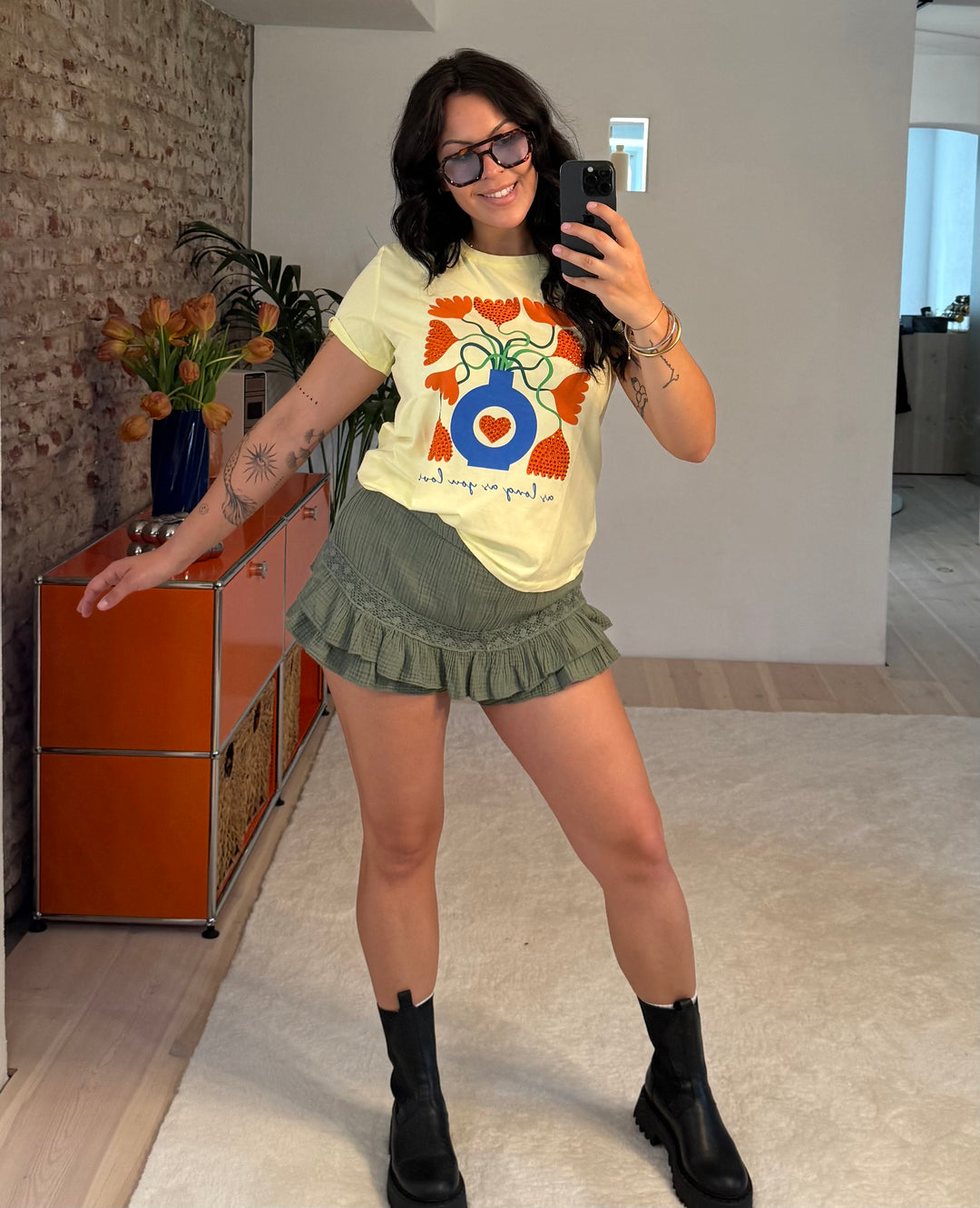 Musselin Skort