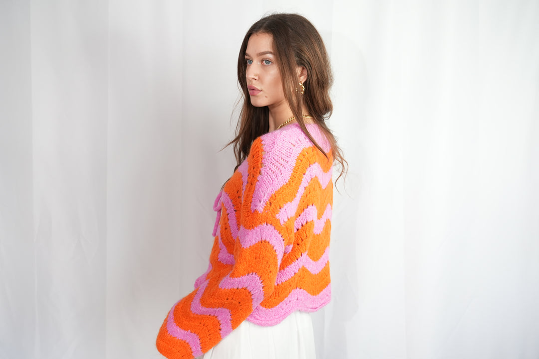 Cardigan mit Schleife