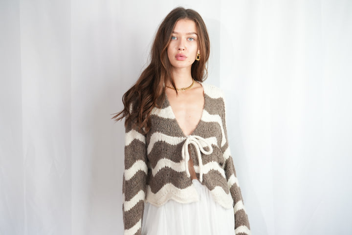 Cardigan mit Schleife