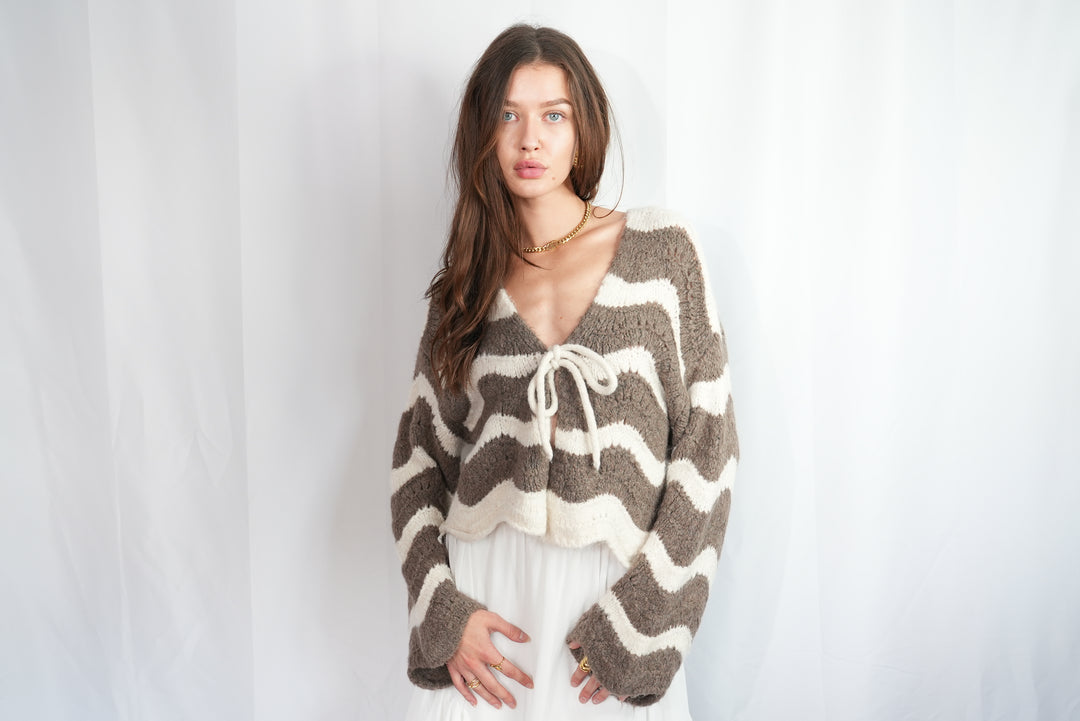 Cardigan mit Schleife