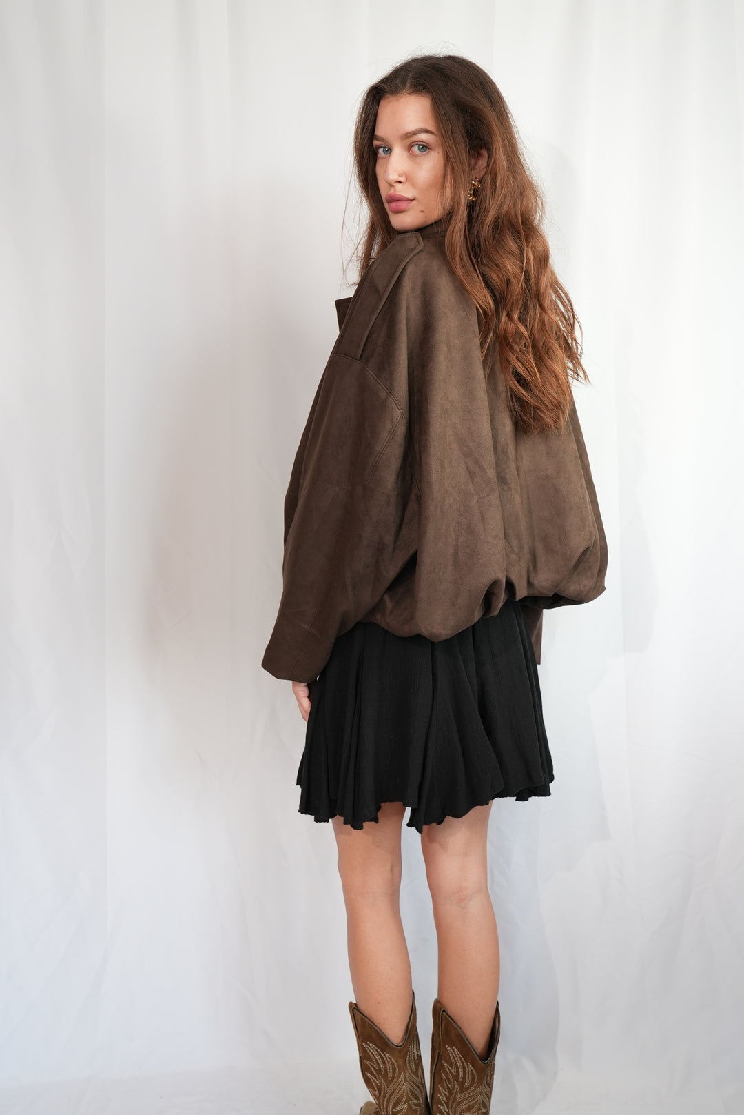 Bomberjacke "Viral" Wildlederoptik