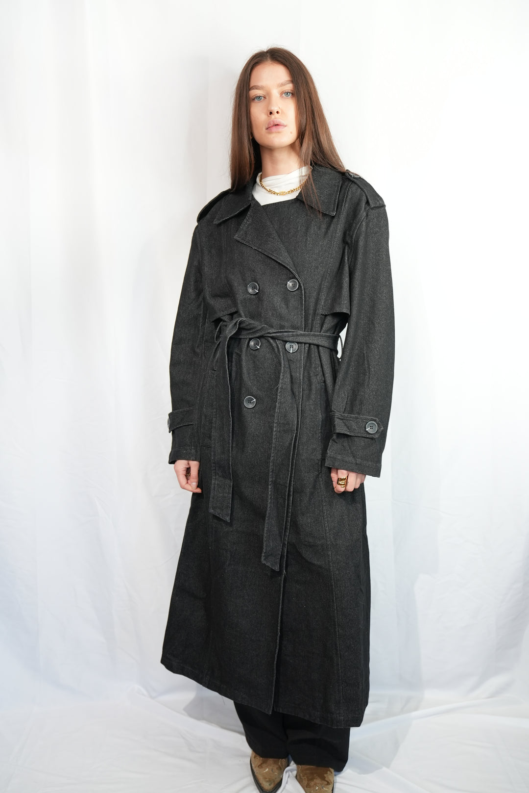 Langer Jeans-Trenchcoat "Cool Girl"