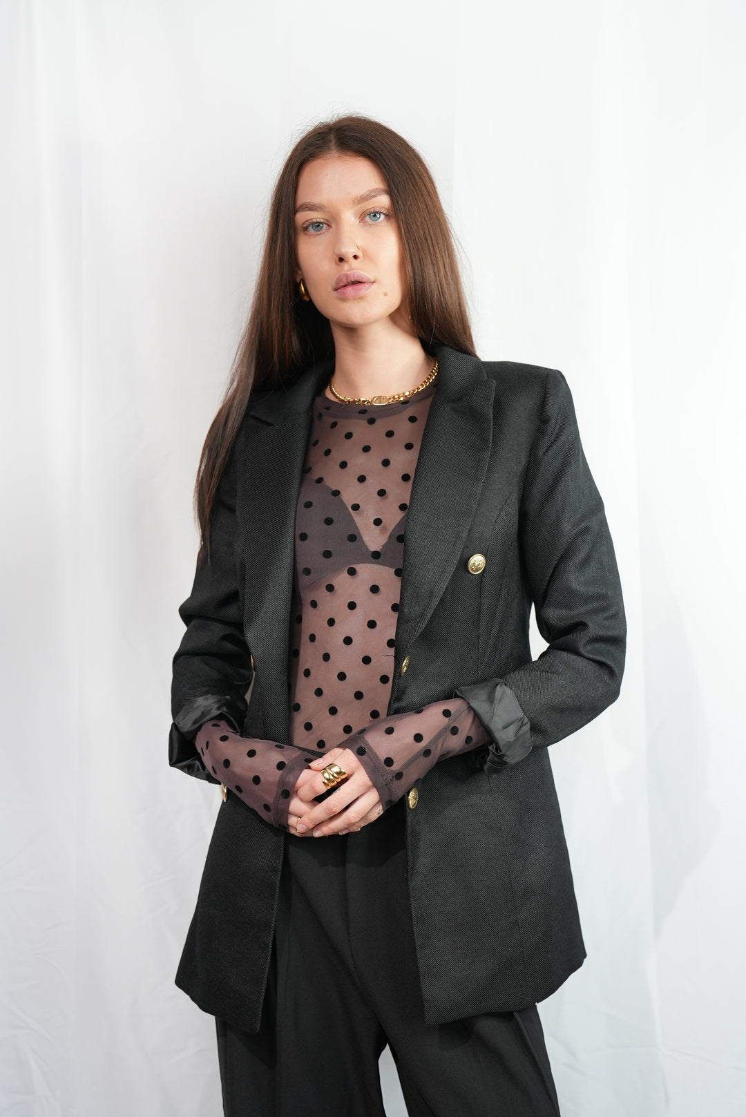 Longsleeve mit Punkten