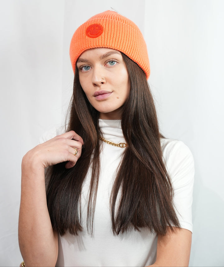 Schlichte Mütze "Smiley" in verschiedenen Farben