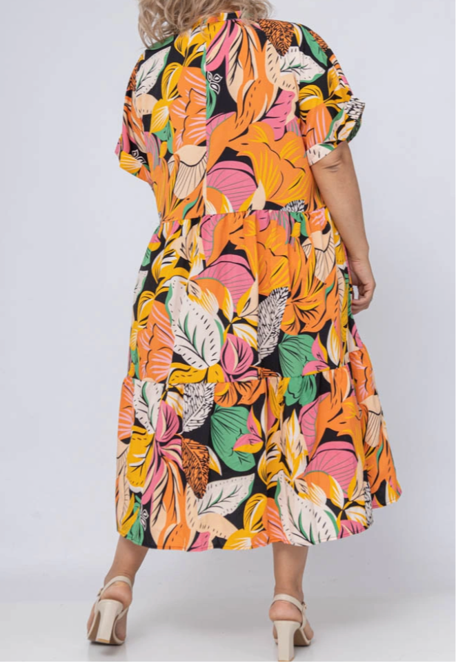 Kleid Midi „Flower Power“