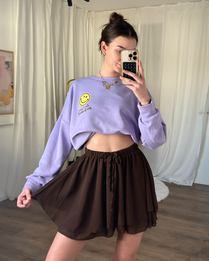 Falten Skort zum Schnüren