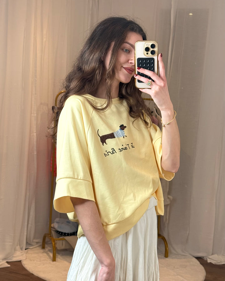 Pullover-T-Shirt „Je T‘aime Paris“