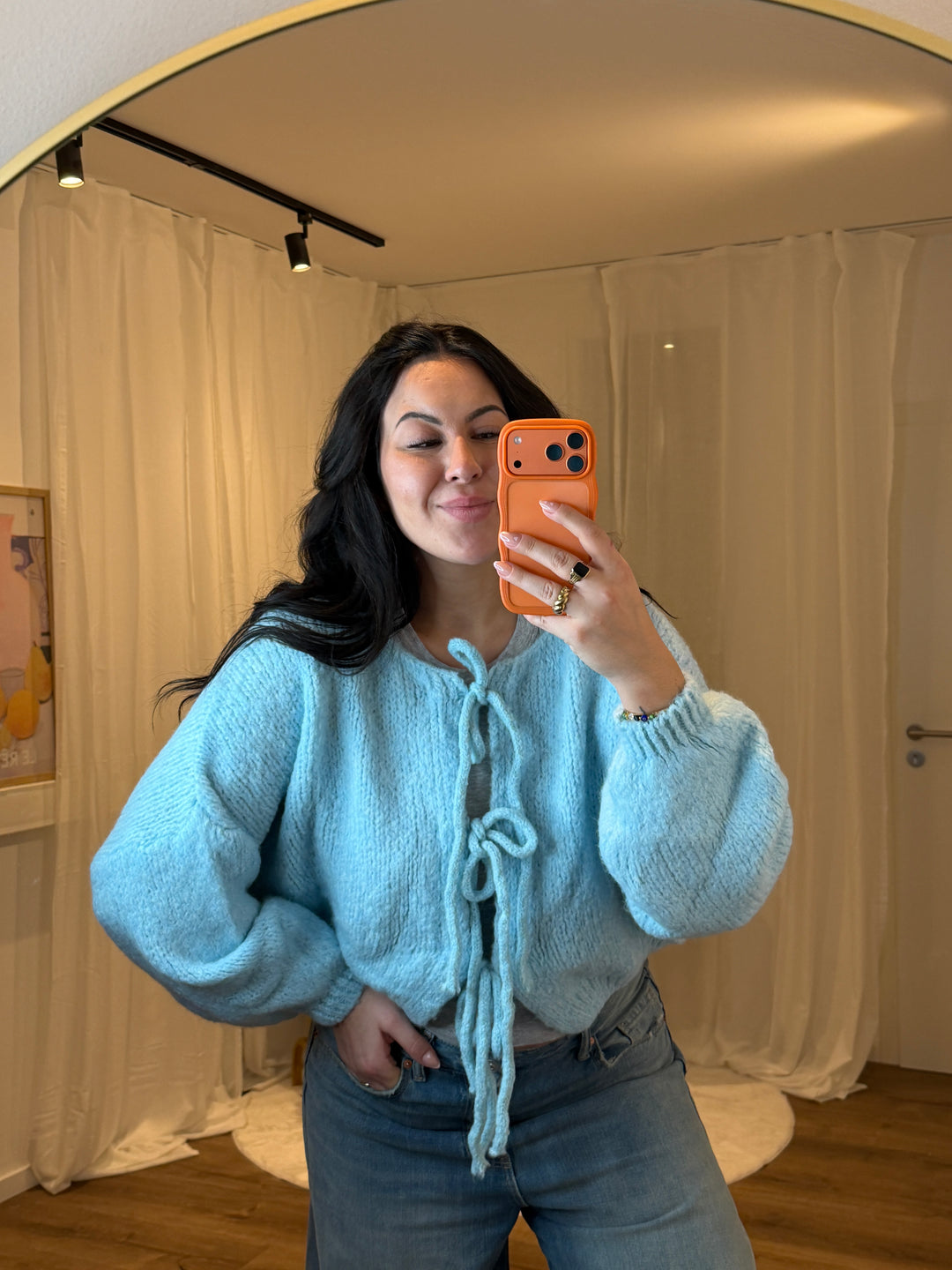 Oversized Cardigan mit Schleifen in verschiedene Farben