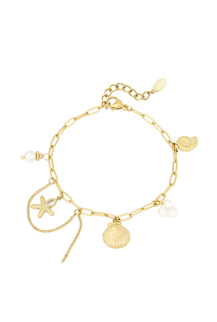 Charm Armband „Beach Vibes“ - Stainless Steel in Gold