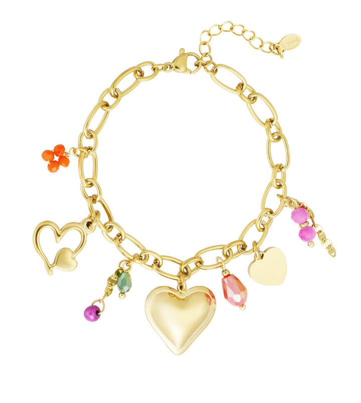 Charm Armband „Statement“ - Stainless Steel in Gold
