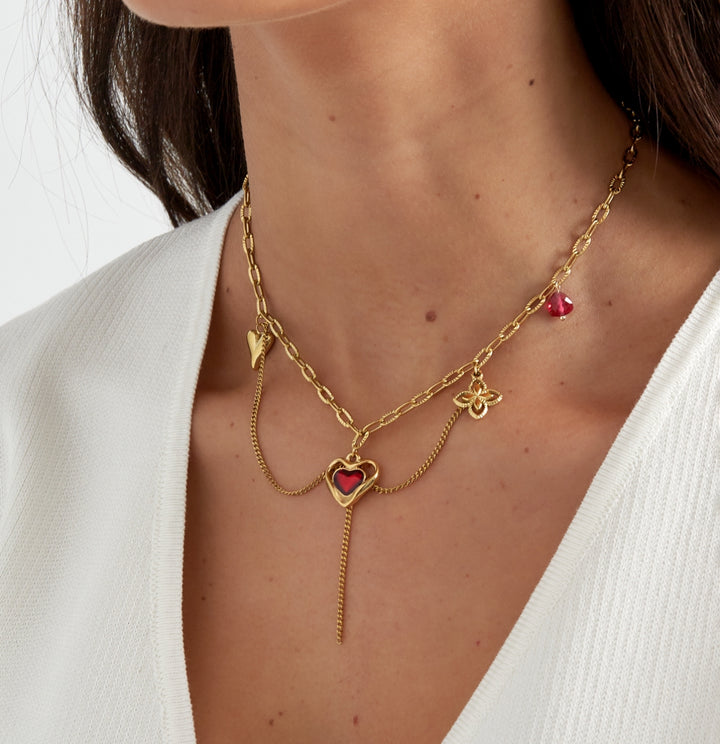 Halskette „Love Charm“ – Stainless Steel in Gold
