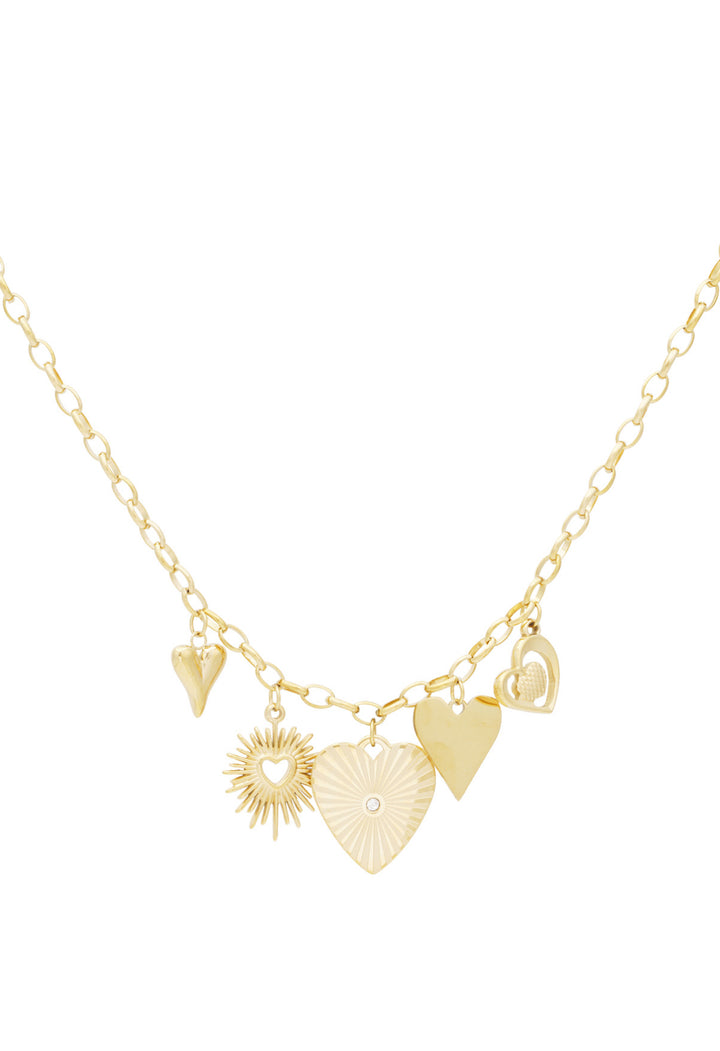 Halskette „Boho Heart“ - Stainless Steel in Gold