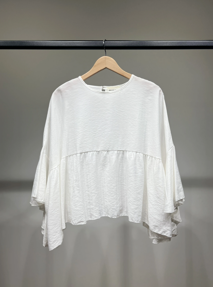 Shirt "Flowy" in weiß