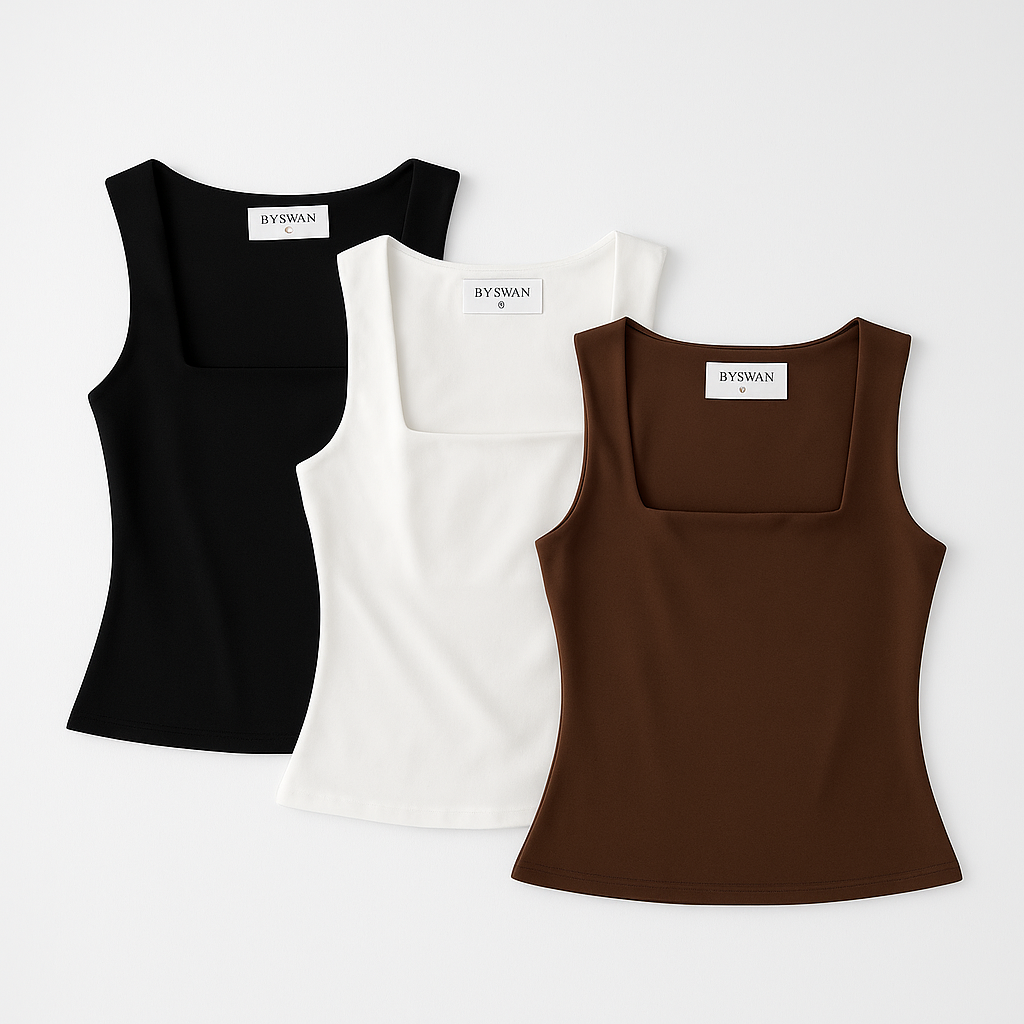 Tanktop mit eckigem Ausschnitt